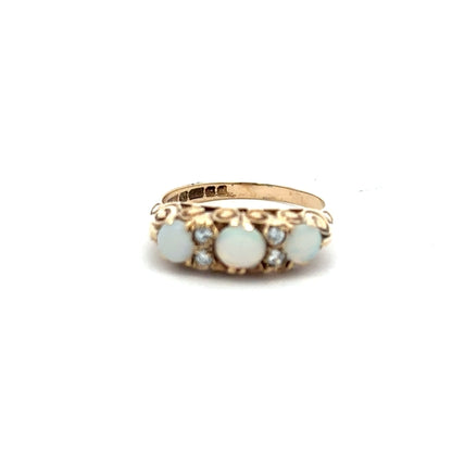 9ct yellow gold ring in size L, unbranded, showcasing a smooth polished band with a classic design.