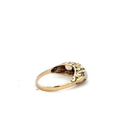 9ct yellow gold ring in size L with a smooth polished band, unbranded jewelry, classic and elegant design.