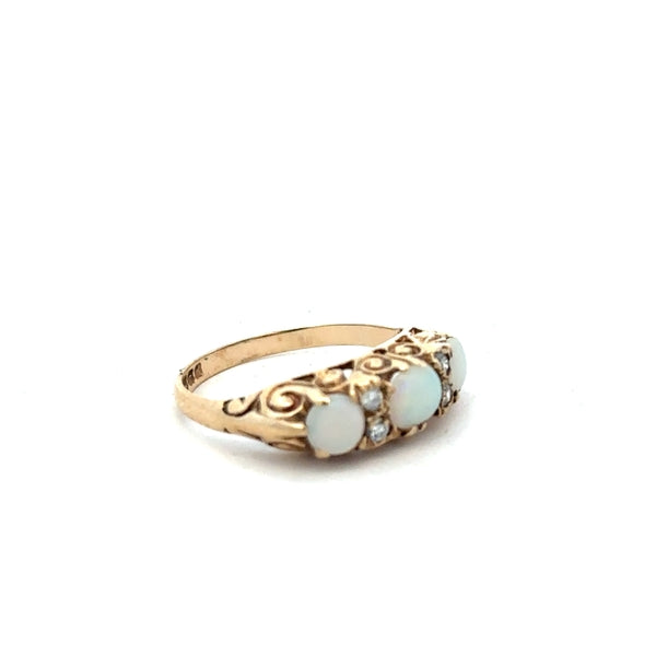 9ct yellow gold ring in size L with a smooth band, unbranded, showcasing a polished finish and classic jewelry design.