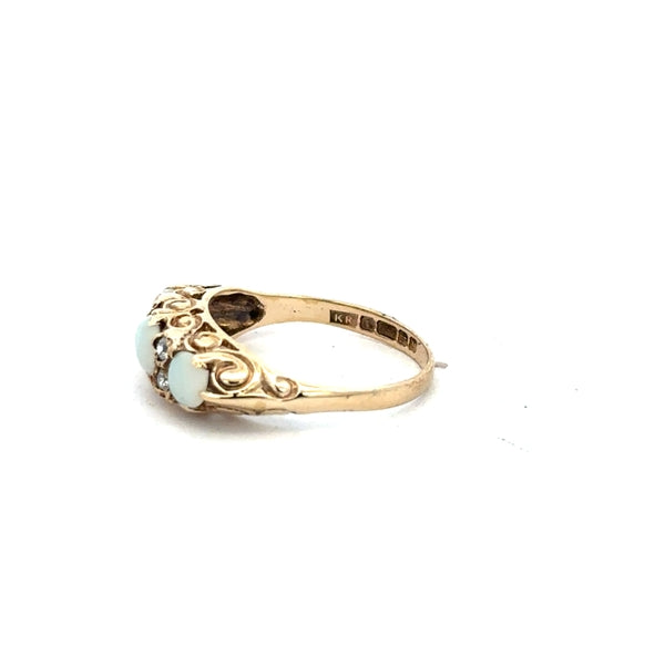 9ct yellow gold ring in size L with a smooth band, unbranded, displayed on a neutral background.