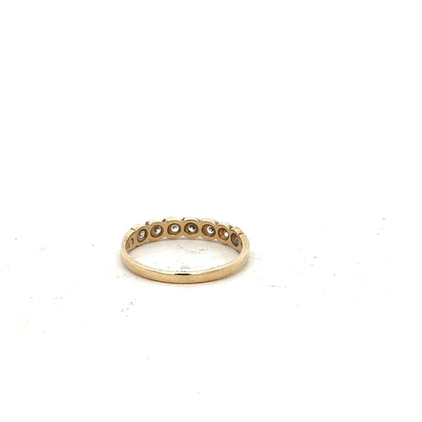 9ct yellow gold ring in size L with a smooth polished band, unbranded, displayed on a neutral background.