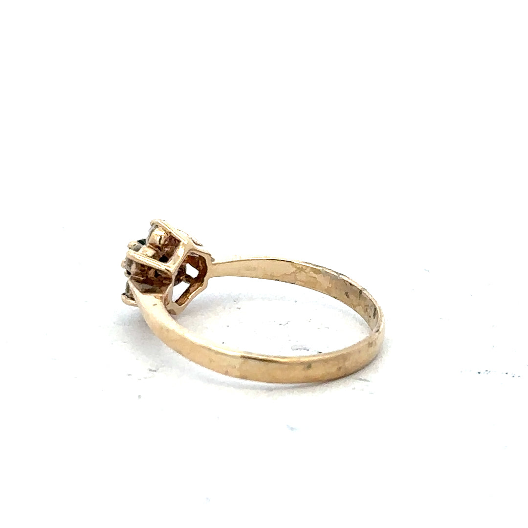 9ct yellow gold ring in size L with a smooth band, unbranded, showcasing a classic jewelry style.