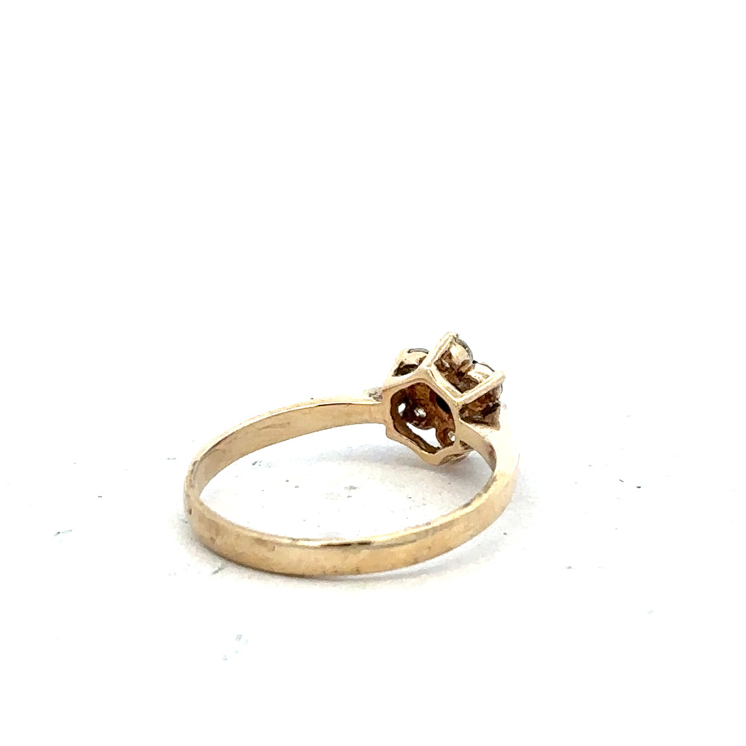 9ct yellow gold ring in size L with a smooth band, unbranded jewelry, displayed on a neutral background