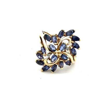 9ct yellow gold ring in size L with a smooth band, unbranded jewelry piece, shown on a plain background.
