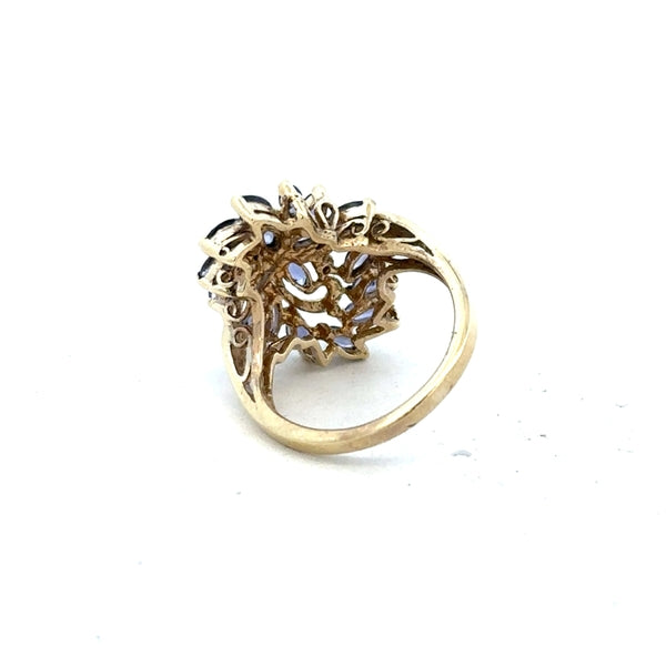 9ct yellow gold ring in size L with a smooth band, unbranded jewelry displayed on a neutral background.