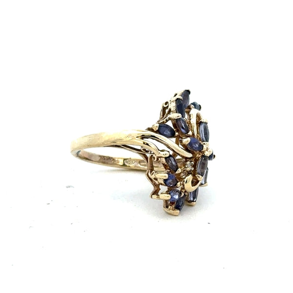 9ct yellow gold ring in size L with a smooth band, unbranded jewelry showcasing classic gold craftsmanship.