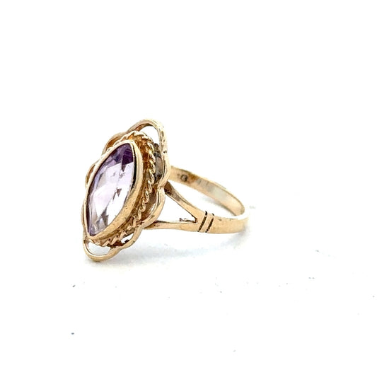 9ct yellow gold ring in size L with a simple band design, unbranded jewelry, shown on a neutral background.