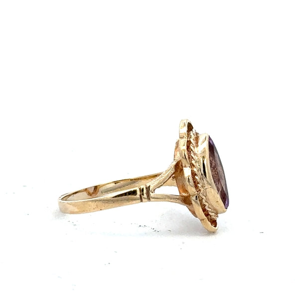 9ct yellow gold ring in size L with a simple band design, unbranded, displayed on a neutral background.