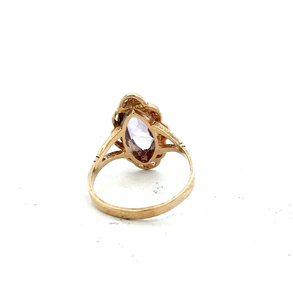 9ct yellow gold ring in size L, featuring a smooth band design, displayed on a plain background.