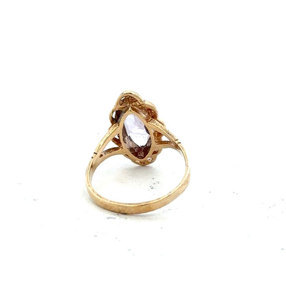 9ct yellow gold ring in size L, featuring a smooth band design, displayed on a plain background.