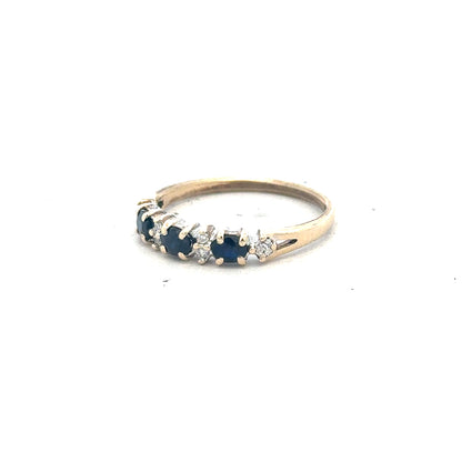 9ct yellow gold ring in size L, unbranded jewelry with a smooth polished finish, displayed on a white background.