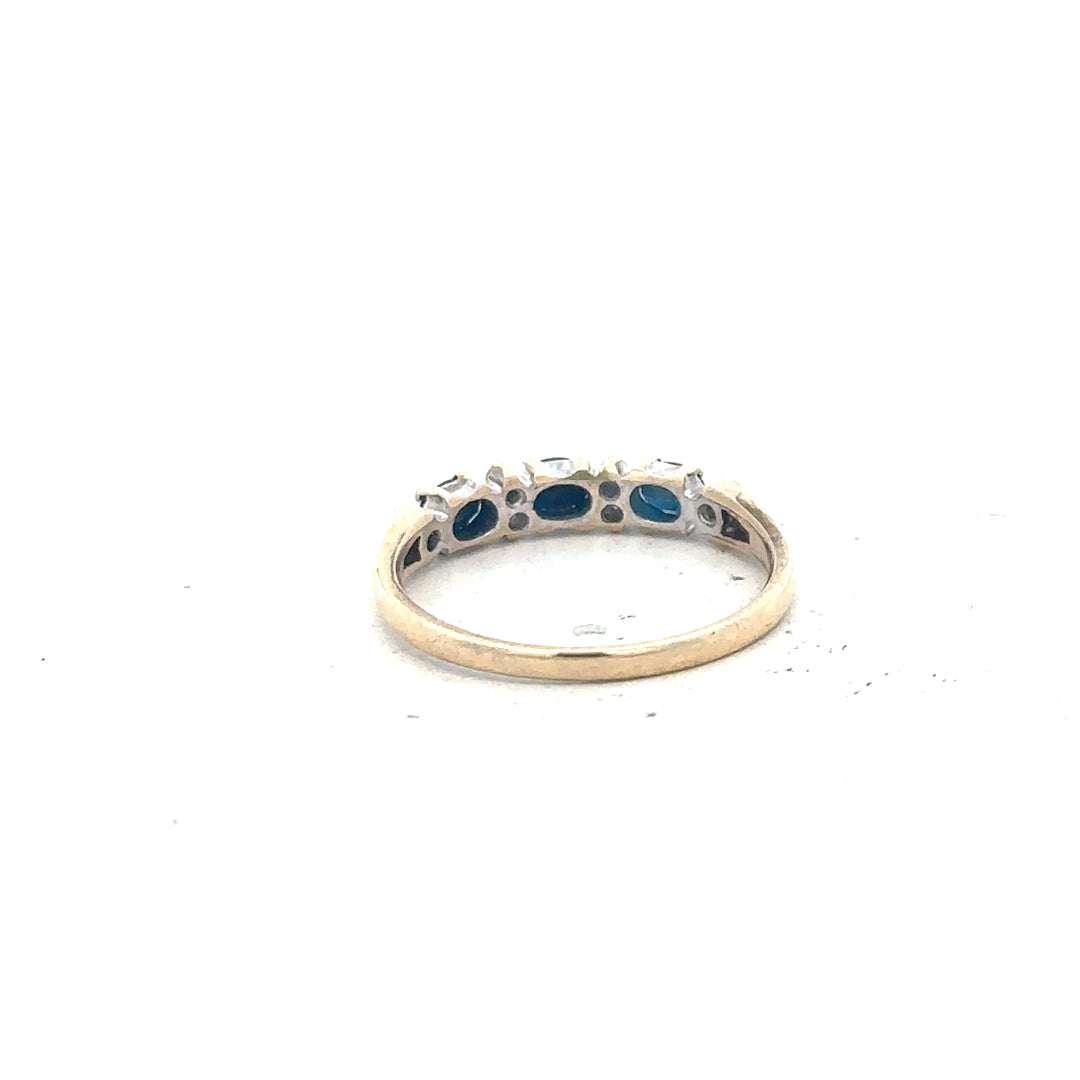 9ct yellow gold ring in size L with a smooth polished finish, unbranded jewelry shown on a plain background.