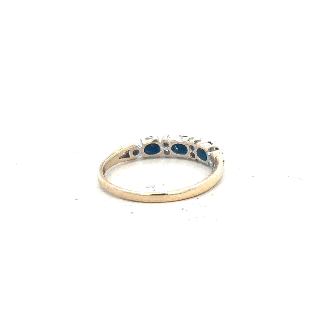 9ct yellow gold ring in size L with a simple band design, unbranded, shown on a plain background.