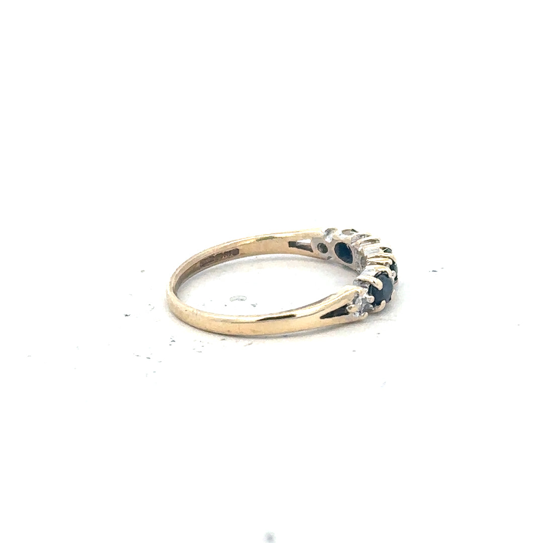 9ct yellow gold ring in size L with a smooth band, unbranded jewelry piece showcasing classic craftsmanship.