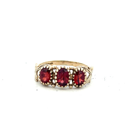 9ct yellow gold ring in size L with a smooth polished band, unbranded jewelry suitable for everyday wear.