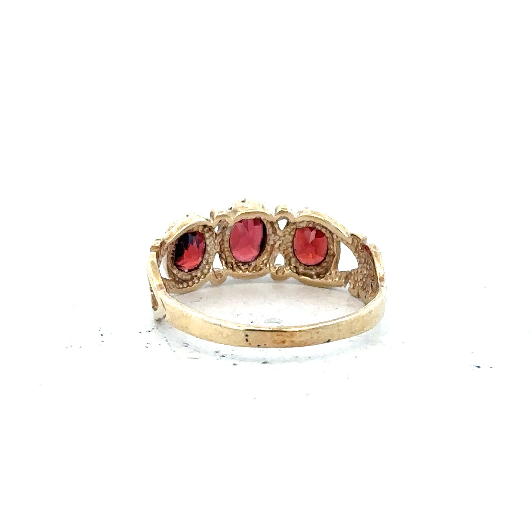9ct yellow gold ring in size L with a simple band design, unbranded jewelry image.