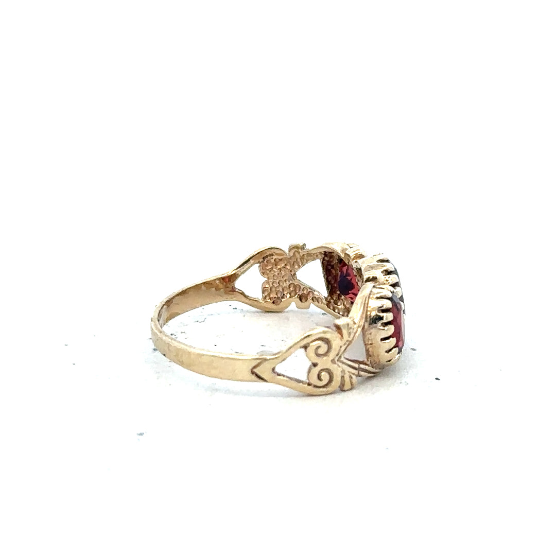 9ct yellow gold ring in size L with a simple band design, unbranded jewelry for women or men