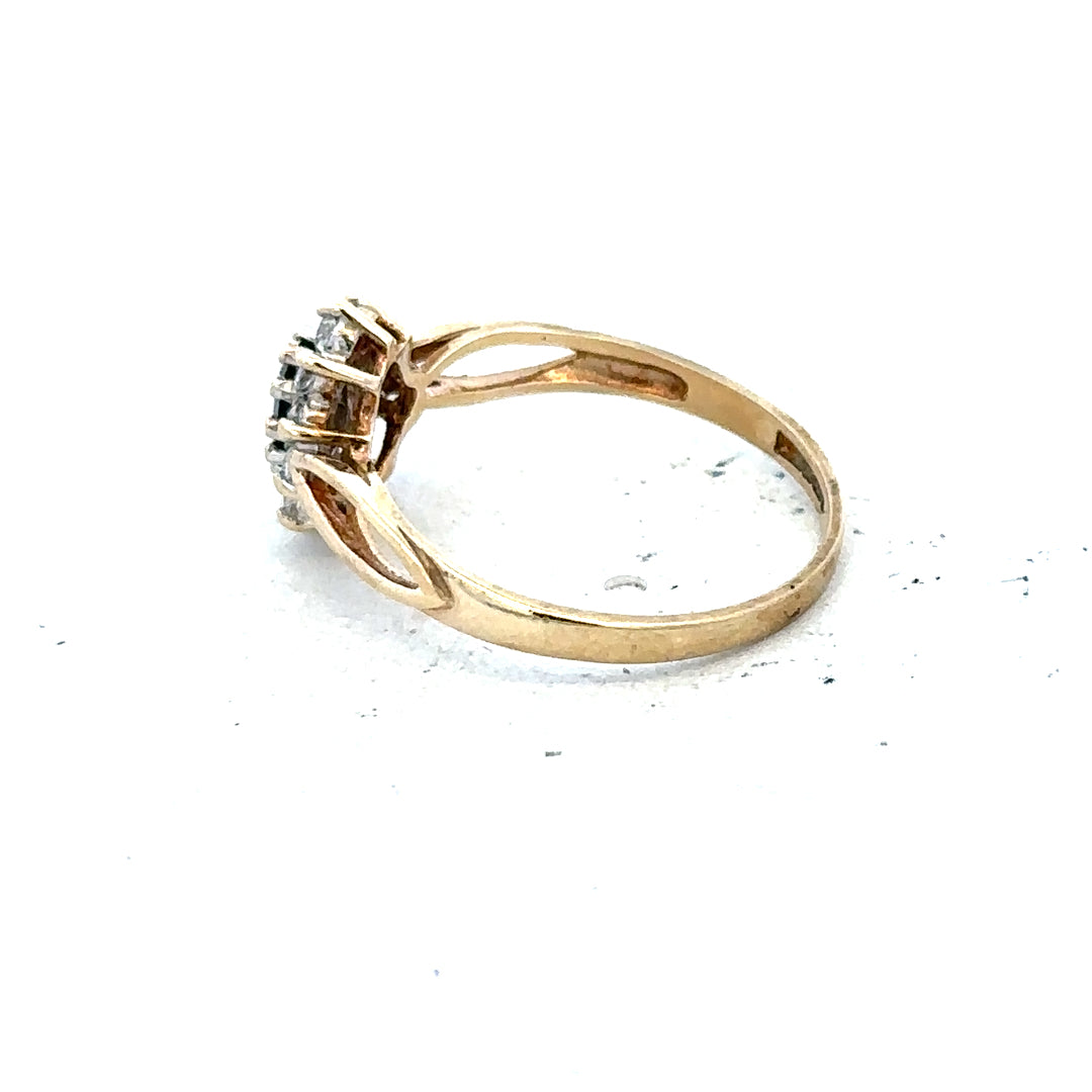 9ct yellow gold ring in size L with a smooth, polished finish, designed for elegant everyday wear.