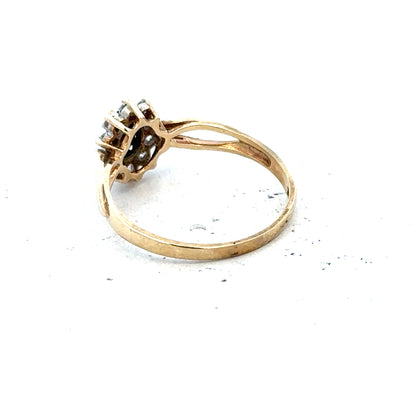 9ct yellow gold ring in size L, showcasing a sleek, polished band with a smooth finish.