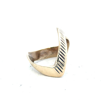 9ct yellow gold ring size L1/2 featuring a smooth polished band, unbranded jewelry accessory.