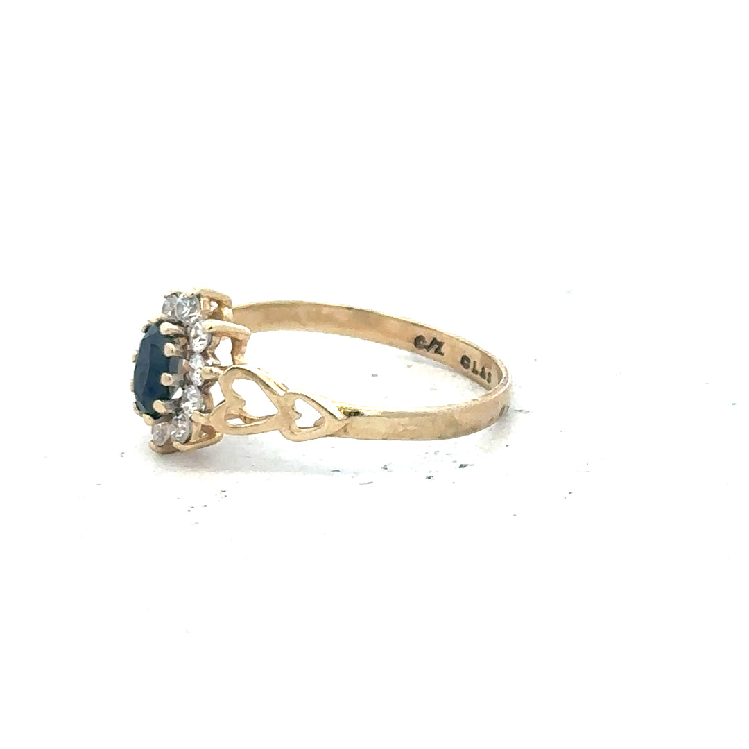 9ct yellow gold ring in size L 1/2 with a simple band design, unbranded, shown on a plain background.
