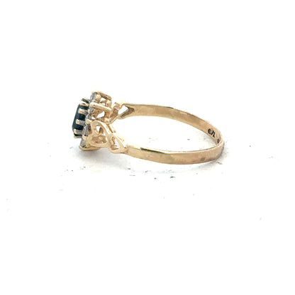 9ct yellow gold ring size L1/2 with smooth band, unbranded, showcasing a polished finish on a plain background.