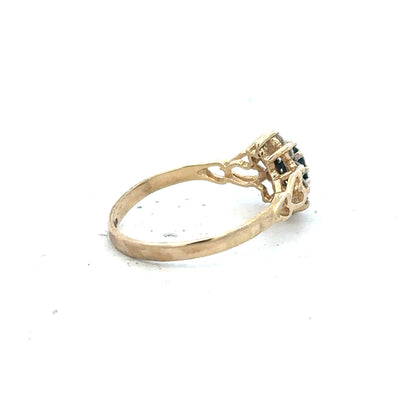 9ct yellow gold ring in size L1/2 with a smooth band, displayed on a plain background.
