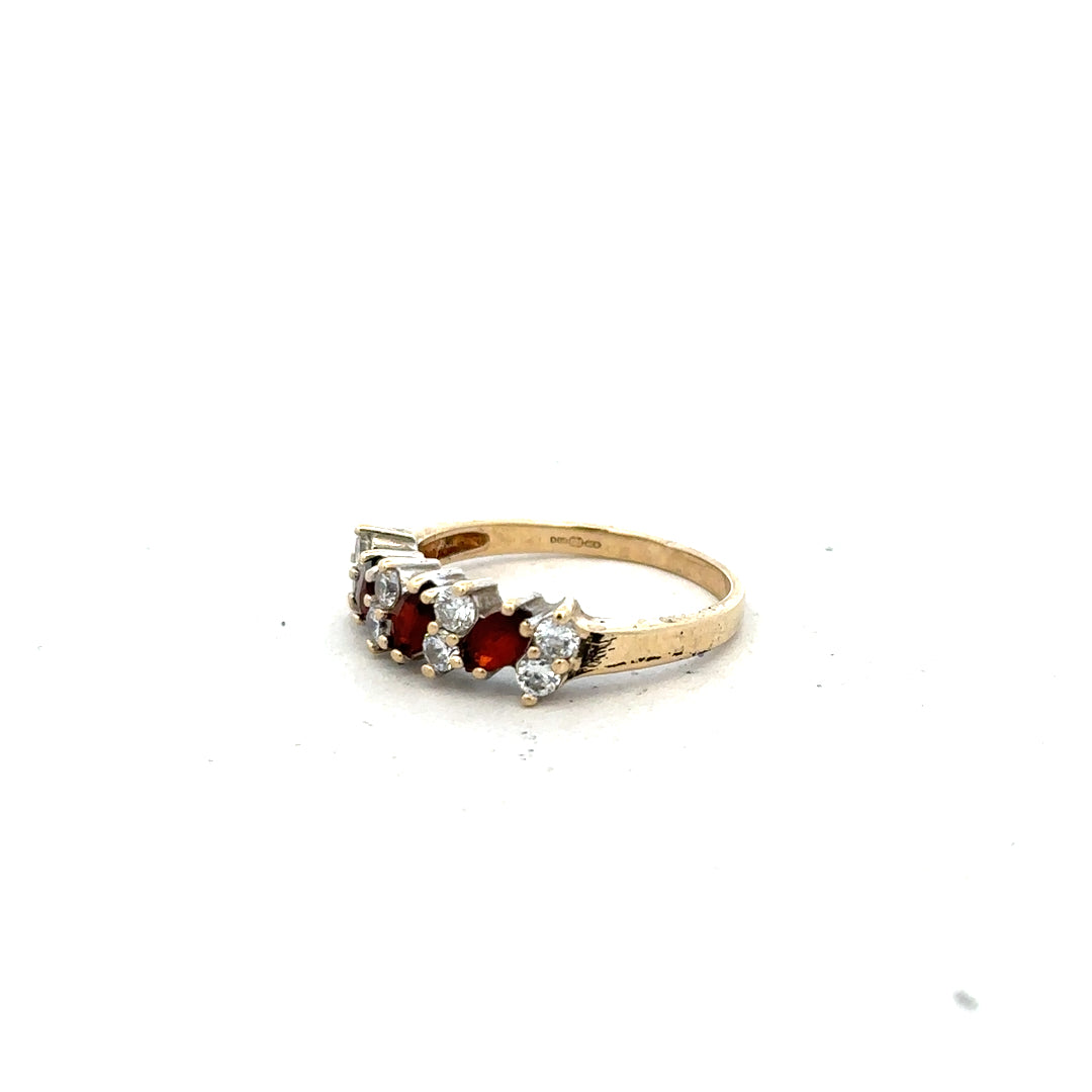 9ct yellow gold ring in size L1/2 with a smooth band, unbranded jewelry, photographed against a neutral background.
