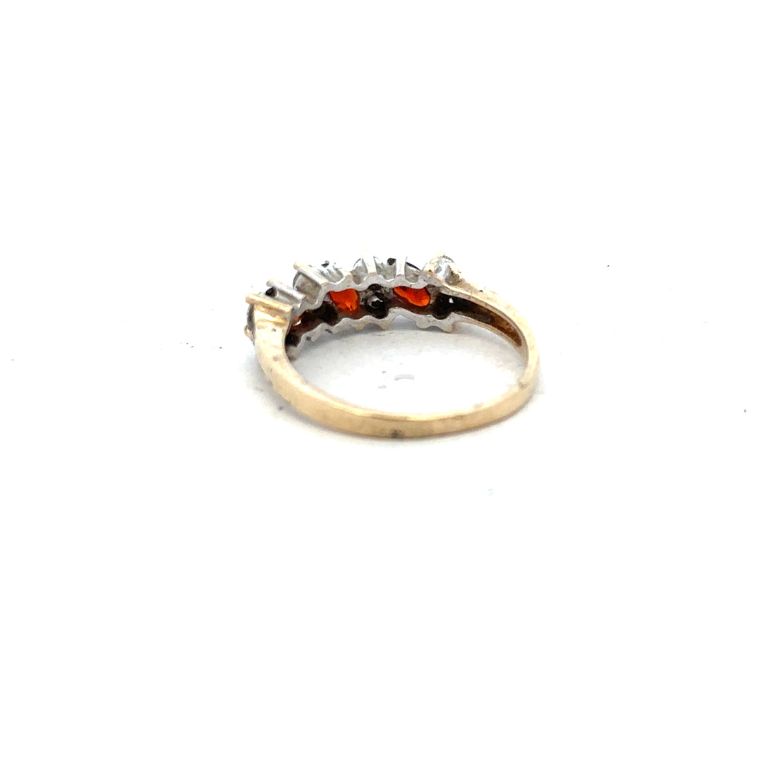 9ct yellow gold ring in size L 1/2, showcasing a smooth band with a polished finish.