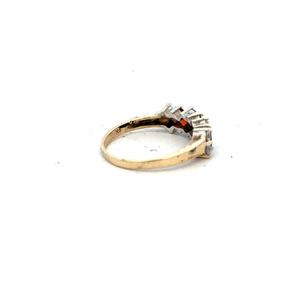 9ct yellow gold ring in size L1/2 with a simple band design, unbranded jewelry, shown in a close-up image.