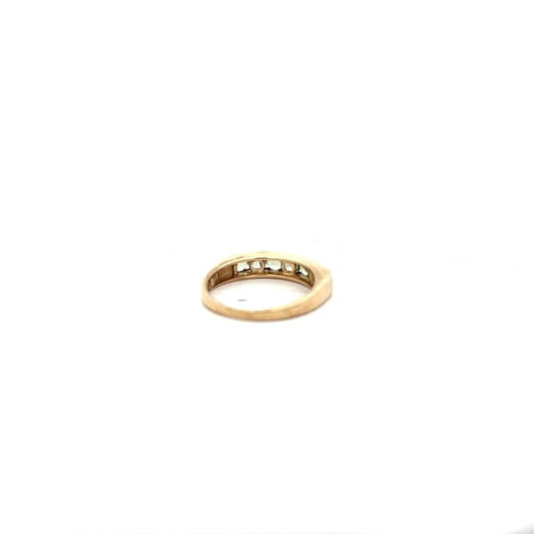 9ct yellow gold ring in size M with a smooth polished band, unbranded jewelry, shiny and elegant design.