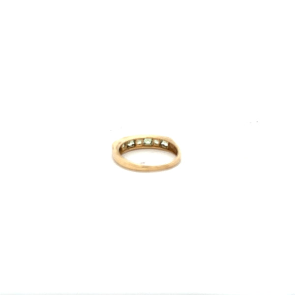 9ct yellow gold ring in size M with a smooth band, unbranded, displayed on a plain background.