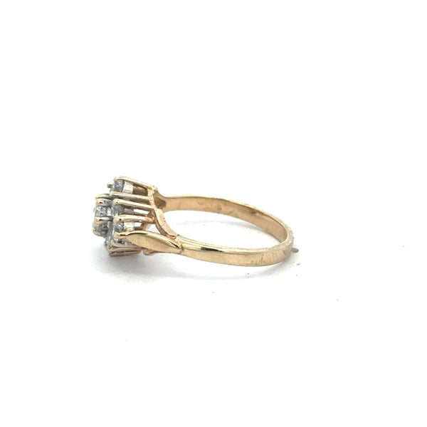 9ct yellow gold ring in size M with a smooth band, unbranded jewelry accessory for elegant style.