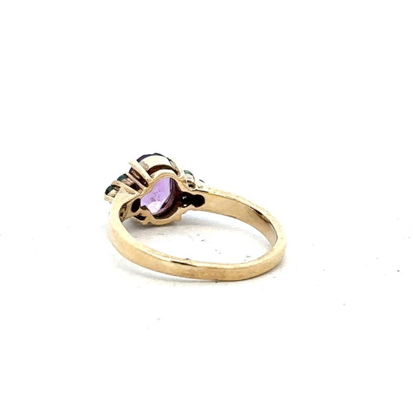 9ct yellow gold ring in size M with a smooth band, unbranded, shown on a plain background.