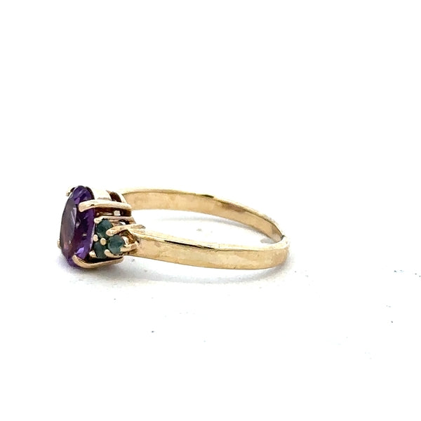 9ct yellow gold ring in size M with a smooth band, unbranded jewelry design, shown close-up on a plain background.