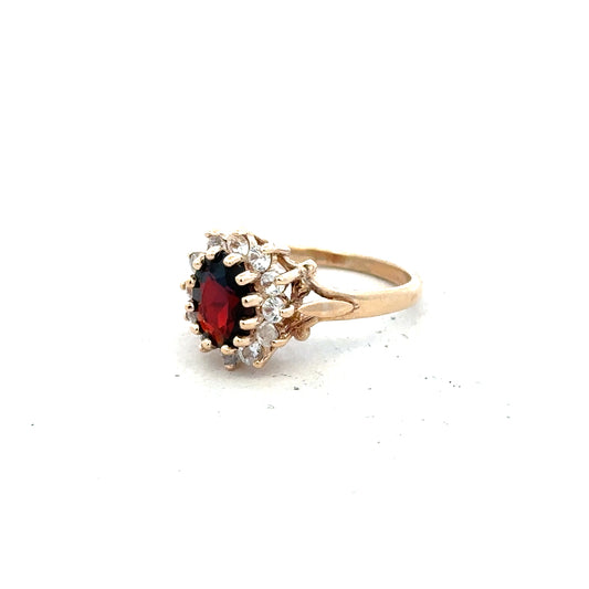 9ct yellow gold ring in size M with a simple, polished band, unbranded jewelry design.