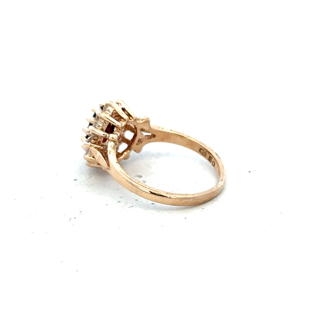 9ct yellow gold ring in size M with a smooth polished finish, unbranded jewelry design.