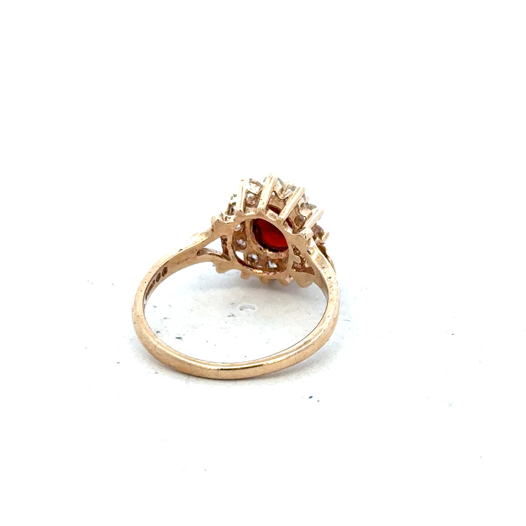 9ct yellow gold ring size M with a smooth polished band, unbranded jewelry, shown on a plain background.