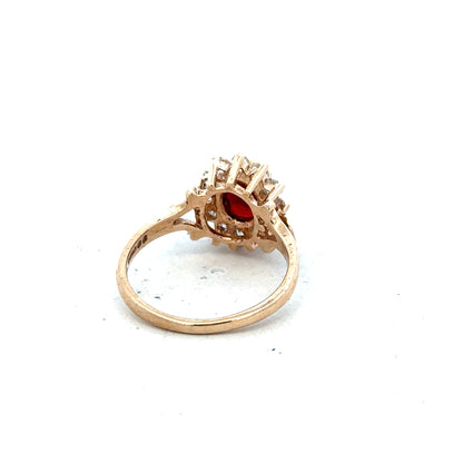 9ct yellow gold ring size M with a smooth polished band, unbranded jewelry, shown on a plain background.