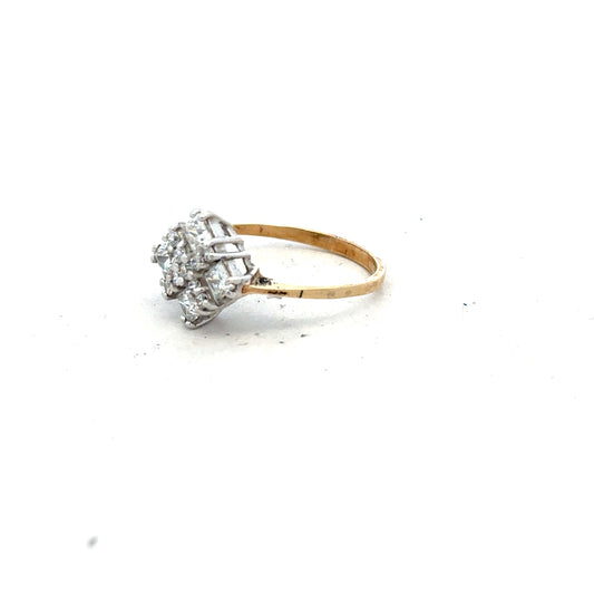 9ct yellow gold ring in size M with a sleek, polished finish, featuring a classic, elegant design.