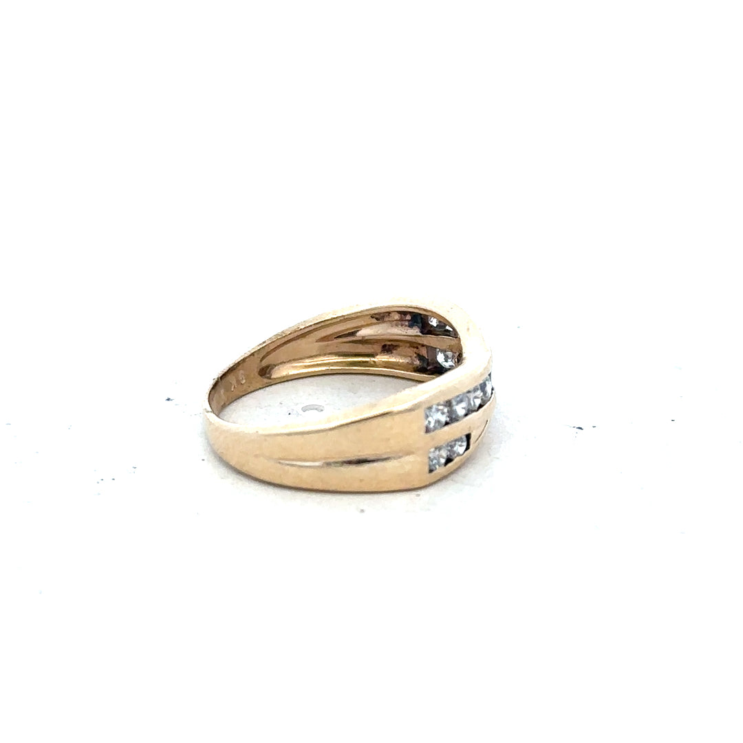 Yellow gold ring in size M featuring a simple, elegant design, unbranded 9ct gold jewelry.