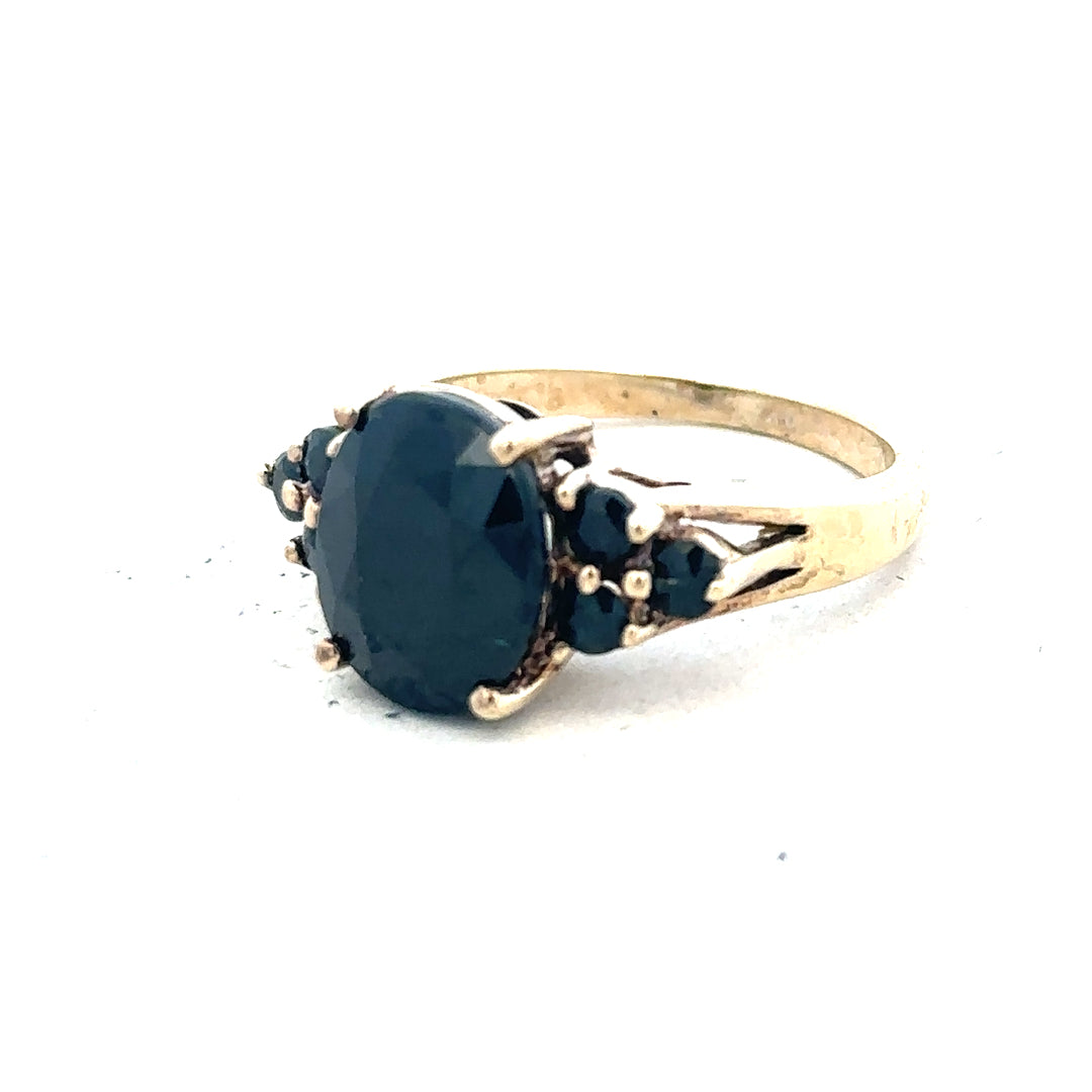 9ct yellow gold ring in size M1/2, featuring a smooth band, unbranded jewelry designed for elegant everyday wear.