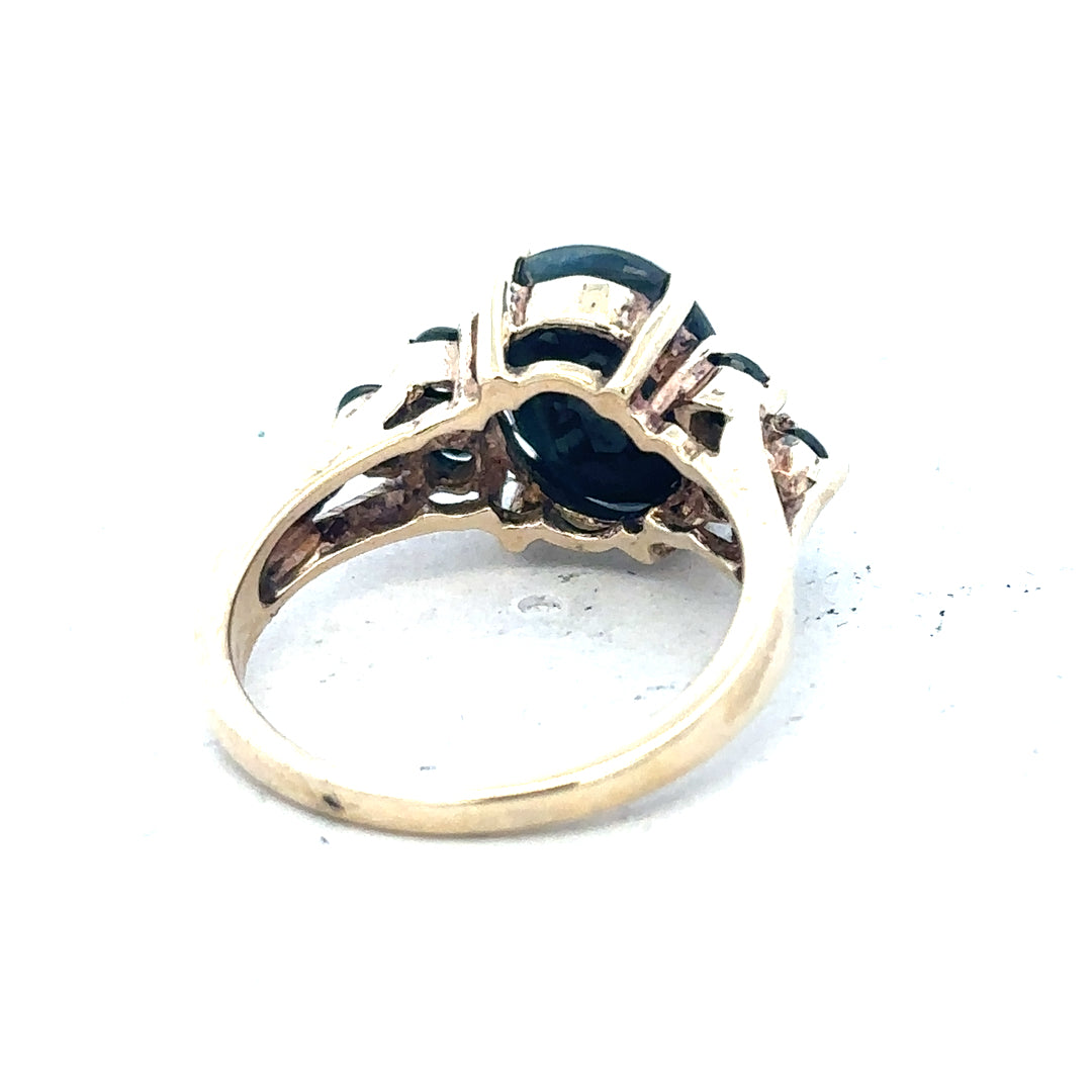 9ct yellow gold ring in size M1/2, featuring a smooth, polished band with a classic, elegant design.