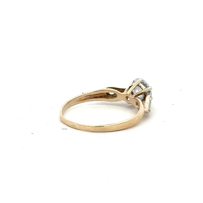 9ct yellow gold ring in size M1/2, featuring a smooth band, unbranded jewelry with a polished finish.