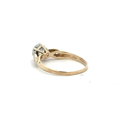9ct yellow gold ring in size M1/2, featuring a smooth band and polished finish, unbranded jewelry.