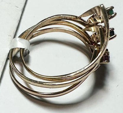 9ct yellow gold ring in size N with a smooth band, unbranded, showcasing a polished and elegant jewelry design.