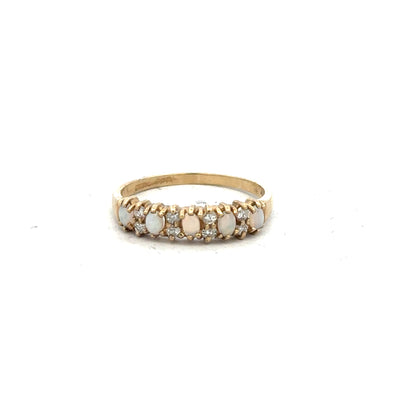 9ct yellow gold ring in size N with a smooth band, unbranded jewelry piece displayed on a neutral background.