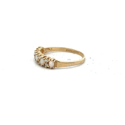 9ct yellow gold ring in size N with a smooth polished finish, unbranded jewelry, close-up view of the ring.