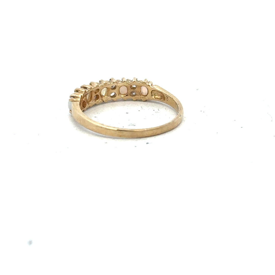9ct yellow gold ring in size N with a smooth band, unbranded jewelry, shiny and polished surface visible in the image.