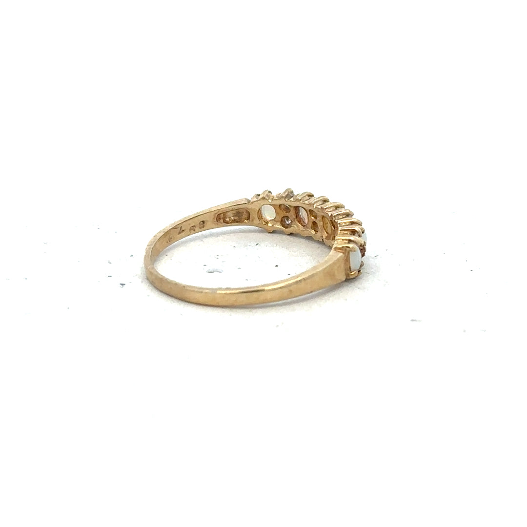 9ct yellow gold ring in size N with a simple band design, unbranded, shown on a plain background.